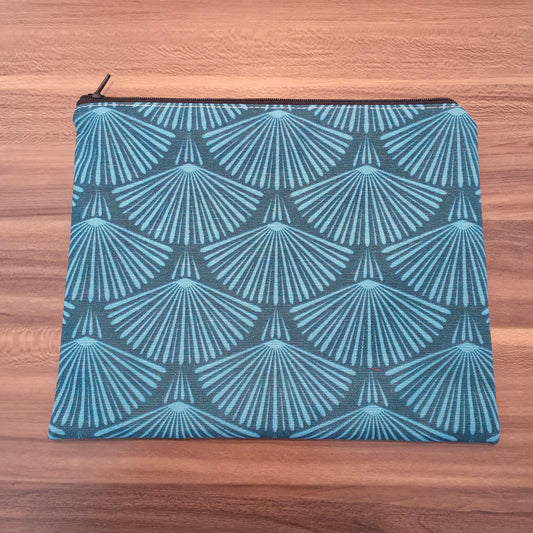 Trousse de toilette éventail bleu