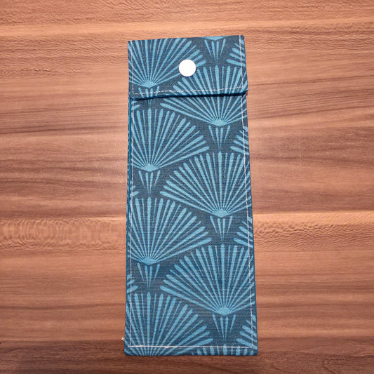 Étui à brosse à dent éventail bleu