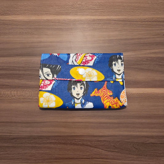 Pochette à savon manga bleu