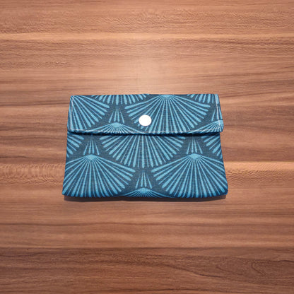 Pochette à savon éventail bleu