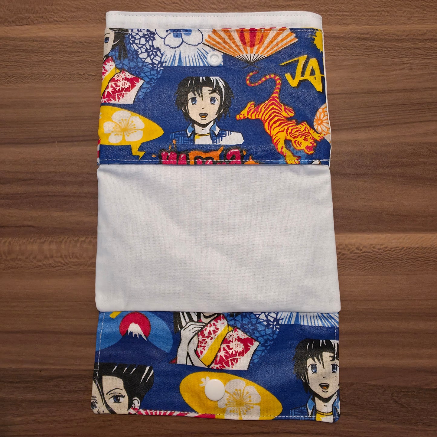 Pochette à savon manga bleu