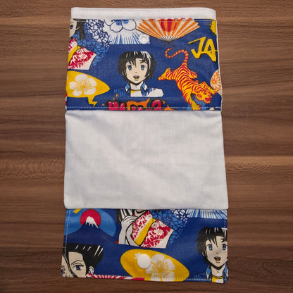 Pochette à savon manga bleu