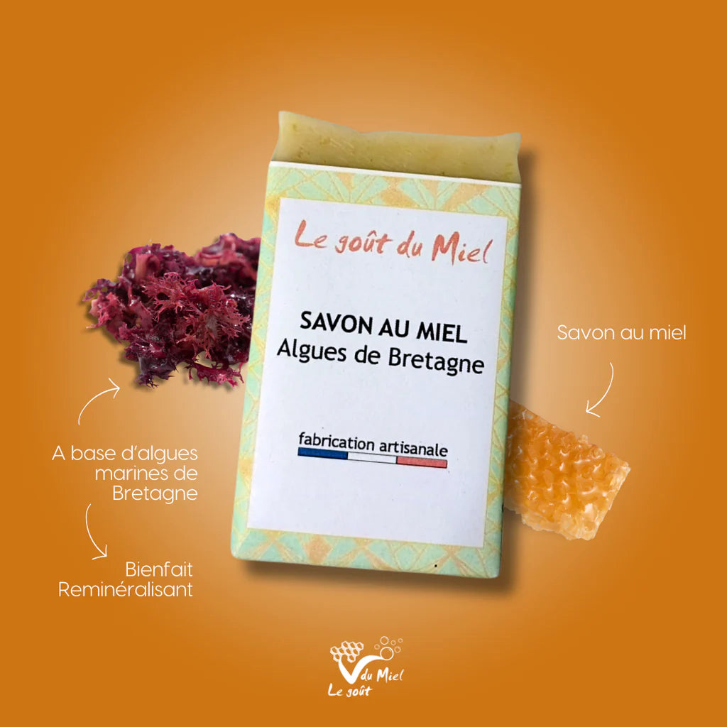 Savon miel - Algues de bretagne